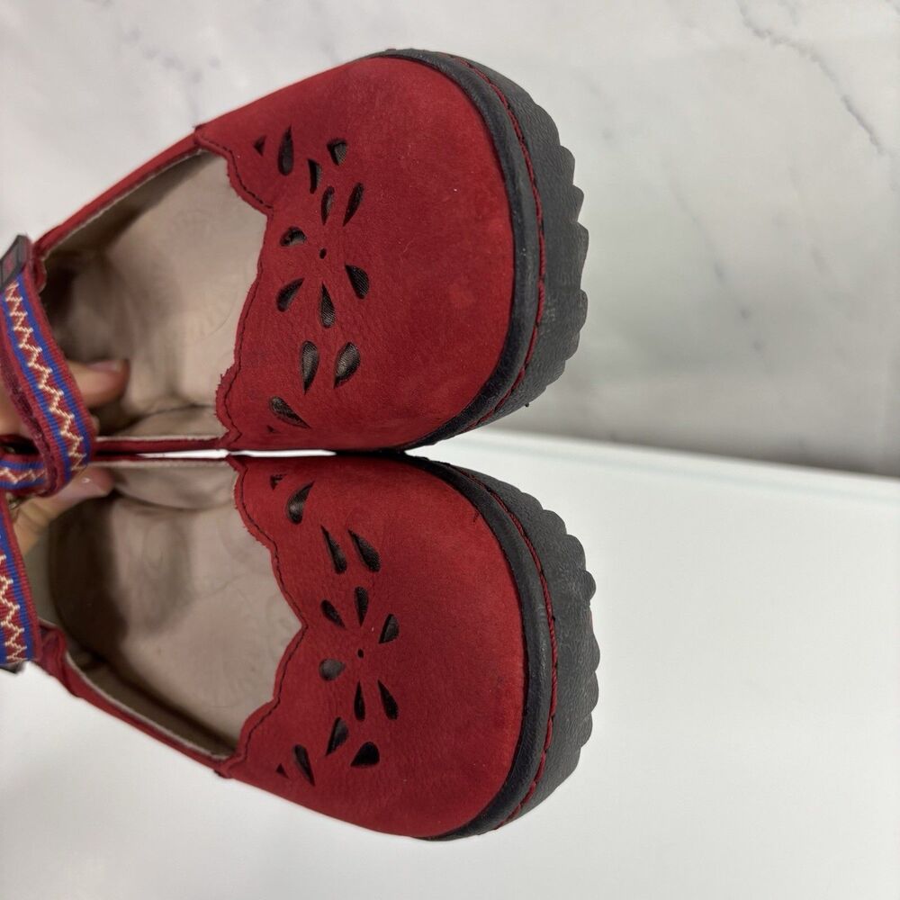 Jambu Blossom Brooks Red Mary Jane Flat Shoes Womens Size 7 M laser cut Retro - Picture 16 of 16